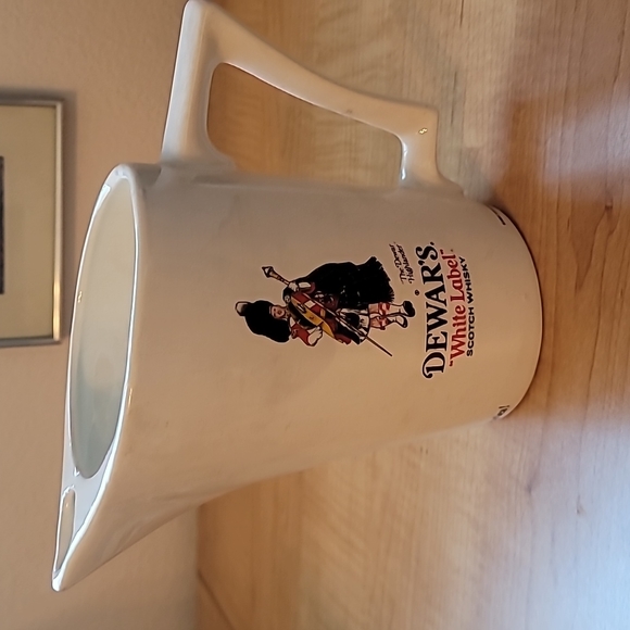 Dewar's "White Label" Scotch Whiskey water pitcher - Picture 1 of 6